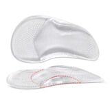 硅胶透明隐形足弓前掌垫加厚防滑防痛半垫前掌垫高跟鞋鞋垫女鞋大改小半码垫 自粘半后垫 透明色