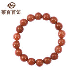菜百首饰 时尚玛瑙手串男女款  定价 JS 红玛瑙手串16mm