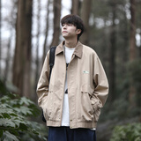 OEMG   日系cityboy猎装翻领夹克男春秋夏季潮牌棒球服工装休闲外套 卡其 2XL [建议140-160斤]
