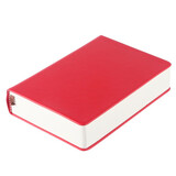 如晨660页超厚空白笔记本子加厚超大素描本手绘白纸页手账文具皮面记事本欧式速写本定制 红色 A4