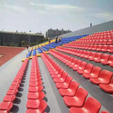 体育场看台座椅中空吹塑折叠椅篮球馆室内外水泥地观众席塑料坐凳 红色