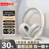 联想头戴式蓝牙耳机 无线蓝牙耳机 全包耳高清降噪重低音超长续航耳机 音乐电竞游戏耳机苹果安卓手机 【联想】千元音质+米色耳机