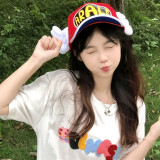 途尊（kingtrip）帽子天使翅膀帽抖音小红书防晒鸭舌帽成人棒球帽户外遮阳帽 红色 帽子