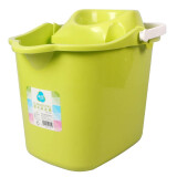 茶花 拖把桶清洁桶手压拖布墩布挤水桶拖拧干水桶居家好用手提拖地桶 草绿色