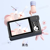 YZZCAM 精灵小卡入门级数码照相机ccd卡片机随身旅游便携式高清高像素学生入门级校园轻薄相机 黑色 套餐二