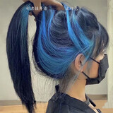 蒙倩（Meng Qian）2024流行挂耳染发剂挑染彩色染发膏渐变色漂粉绿色粉紫色蓝色