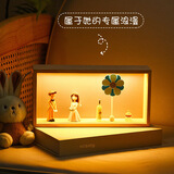 兜市精选情侣小夜灯摆设创意520氛围感桌面摆件送女生白色情人节生日礼物 情侣结婚小夜灯-风车