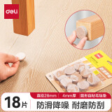 得力（deli） 椅子脚垫 桌脚垫桌腿防滑垫桌椅凳子桌腿静音防滑地板桌角垫 毛毡 圆形2.8cm（18片）