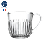 LA ROCHERE 法国制造竖纹简约Ouessant乌尚系列带柄茶杯马克杯咖啡杯果汁杯 竖纹小号带柄茶杯270毫升