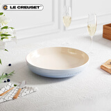 酷彩（Le Creuset）法式炻瓷20cm深盘餐盘 家用餐具菜盘水果盘欧式餐具饺子盘 深盘水晶蓝 20cm