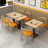 弋思林餐饮店早餐餐饮快餐烧烤店桌椅组合商用经济型小户型家用客厅餐桌 60*60 单桌多层板