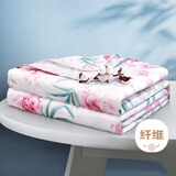 富安娜 夏被 空调被纯棉被子透气七孔被芯 学生宿舍可水洗棉被免被套 40S纯棉抗菌可水洗【夏被】妙染 1.8米床(230*229cm)