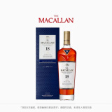 麦卡伦（MACALLAN）蓝钻18年礼盒装  700ml*1 单一麦芽威士忌 雪莉桶双桶