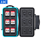 JJC 游戏卡收纳盒 NS卡带盒 储存卡包 TF卡 适用于Switch lite游戏机 PSV 周边配件  可装12张游戏卡+12张TF卡 黑色