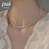 PWL正圆baby珍珠项链轻奢小众设计感颈链锁骨链强光法式细小珍珠项链 3mm珍珠项链