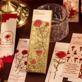 云水墨 玫瑰与她便签本小本子高颜值复古ins风浪漫插画高颜值无粘性可撕手帐记事素材纸闺蜜情侣老师礼物 纸质书签-玫瑰与你【30张】