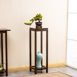 竹千变 花架 楠竹花架子盆景架阳台花架多层多肉花几中式客厅花架仿古置物创意花台 仿古大号花台