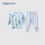 aqpa婴儿内衣套装纯棉衣服秋冬男女宝宝儿童秋衣秋裤（适合20℃左右） 碰碰车 90cm