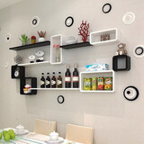 城市密码墙上置物架壁挂客厅沙发背景墙墙面隔板免打孔墙壁餐厅墙柜装饰架 C18-套餐T