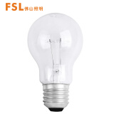 佛山照明（FSL）钨丝白炽灯泡可调光钨丝灯泡特殊用途透明球泡普泡E27螺口25W（黄光）