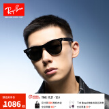 雷朋（RayBan）太阳镜徒步旅行运动户外方形墨镜显脸小眼镜0RB2140F可定制 901黑色镜框绿色镜片 尺寸52