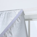 伊帘优品遮光窗帘成品全遮光布防晒神器新款出租房卧室阳台隔热加厚遮阳布 加厚双面银【送魔术贴+绑绳】 宽1.0米*高1.4米1片