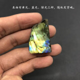 天然水晶宝石石头奇石矿石标本原石摆件地质教学科普摆件 拉长石一块(2-3cm)