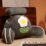 邂逅的青春冰豆豆床头软包大靠背沙发靠垫枕头床上看书床靠护腰垫靠枕抱枕夏 比比花花款 大号70*50cm【可拆洗】