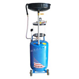 佰联兆阳抽油机接废油桶气动机油回收汽车换机油工具接油机汽修厂汽保工具 80升加厚防爆成套接油机蓝色