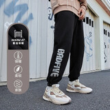 李宁加绒运动裤男卫裤2025秋冬新款反伍束脚收口卫裤保暖宽松休闲长裤 黑色反伍-加绒 2XL /185