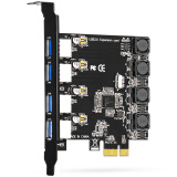 魔羯MOGE 台式机USB扩展卡电脑内置PCIE转四口usb3.0转接卡免供电 MC2016 厂商配送