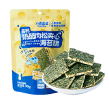 小鹿蓝蓝海苔夹心脆袋装零食孕妇儿童即食海苔饼干宝宝零食海苔碎 高钙奶酪肉松夹心海苔脆1袋