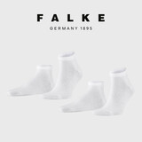 FALKE德国鹰客 HAPPY 2P男士袜子2双装短筒薄款商务纯色短袜干爽14606 2000- white白色- 2双 均码 39-42
