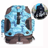 酷秀DC轮滑包成人溜冰鞋包轮滑鞋双肩背包独轮车包袋子旱冰鞋冰刀包 大包海军迷彩蓝（适合42-46码鞋) 均码