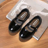 回力儿童鞋女孩小皮鞋玛丽珍鞋女童单鞋 WZ(JS)-027401 黑色 30码