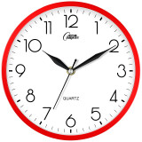 康巴丝（Compas） 挂钟客厅简约钟表挂墙现代办公室石英钟时钟创意座钟卧室挂钟 2802红色