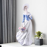 福美林（FUMEILIN） 欧式西洋女摆件客厅玄关书房电视柜酒柜书房装饰陶瓷工艺品礼品 西洋女101