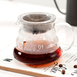 onlycook 高硼硅玻璃水煮咖啡壶云朵壶耐高温滴滤漏咖啡咖啡具套装配件 