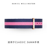 丹尼尔惠灵顿（DanielWellington）DW表带18mm尼龙玫瑰金针扣女款DW00200033（适用于36mm表盘系列）