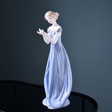 福美林（FUMEILIN） 欧式西洋女摆件客厅玄关书房电视柜酒柜书房装饰陶瓷工艺品礼品 西洋女B款