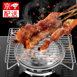 凌云鹤燃气灶烧烤架家用煤气灶烧烤架厨房卡式炉天然气烧烤架子 【升级搪瓷款】烧烤架+烤盘 【无需点碳 开火即烤】