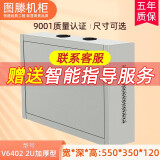 图滕2u/3u/4u室内网络机柜交换机机柜小机箱壁挂式挂墙机柜立式机柜监控功放挂墙柜 V6402加厚型 宽550 高350 深120壁挂