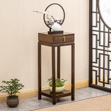 竹千变 花架 楠竹花架子盆景架阳台花架多层多肉花几中式客厅花架仿古置物创意花台 仿古中号花台（带抽）