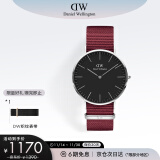 丹尼尔惠灵顿（DanielWellington）DW手表情侣表36mm尼龙带超薄欧美石英腕表生日礼物DW00100274