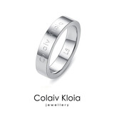 Colaivkloia情侣戒指男女对戒316L精钢一对满天星素圈情人节生日礼物送男女友 T1K031-素圈（白金色） 美码9号