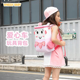 WHEELY BABY幼儿园书包儿童背包小汽车3-6岁男孩女生日礼物消防车双肩包大粉