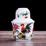 陶瓷温酒器酒杯烫酒壶家用加热酒壶热酒神器分酒器黄酒杯酒具套装 全家福(二两)