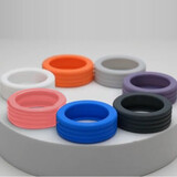 佳品优行李箱轮子保护套耐磨椅子万向轮硅胶保护套 黑色OPP袋8只装