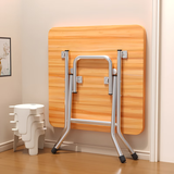 坤奉可折叠餐桌家用多功能简易方桌户外便携摆摊桌小户型客厅阳台长桌 胡桃色【60*60*50】升级横杆加固