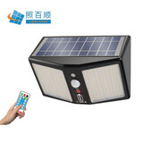 照百顺太阳能灯户外庭院灯家用防水360颗LED感应壁灯路灯高亮三色发光